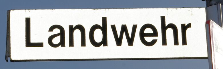 Straßenschild Landwehr