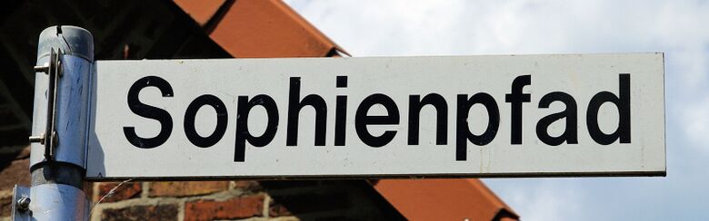 Straßenschild Sophienpfad