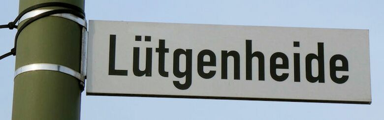 Straßenschild Lütgenheide