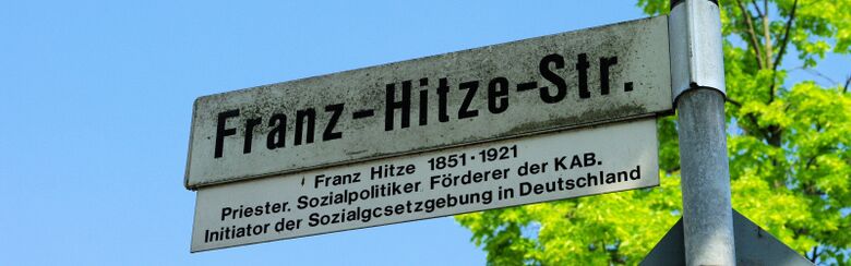 Straßenschild Franz-Hitze-Straße
