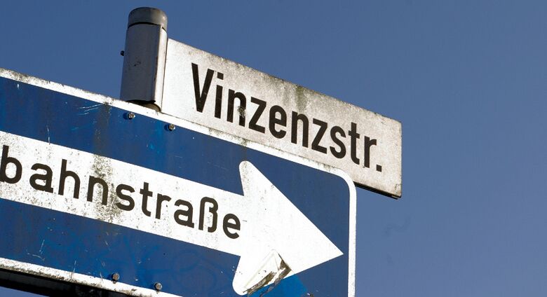 Straßenschild Vinzenzstraße