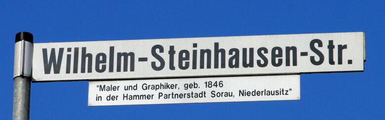 Straßenschild Wilhelm-Steinhausen-Straße