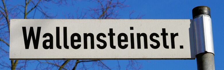 Straßenschild Wallensteinstraße