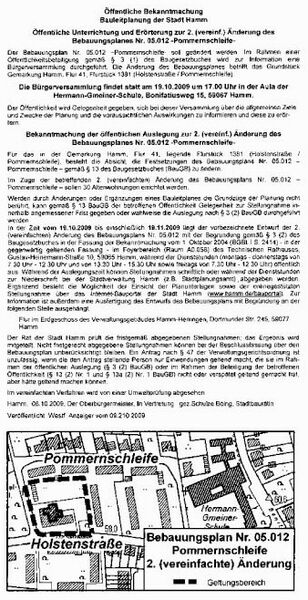 Datei:20091009 WA Bebauungsplan Pommernschleife.jpg