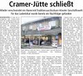 "Cramer-Jütte schließt", Westfälischer Anzeiger, 12. Dezember 2009