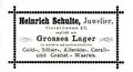 Geschäftsanzeige Juwelier Heinrich Schulte 1892