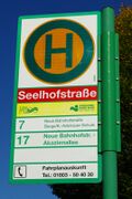 Haltestellenschild Seelhofstraße