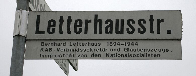 Straßenschild Letterhausstraße