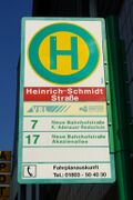 Haltestellenschild Heinrich-Schmidt-Straße