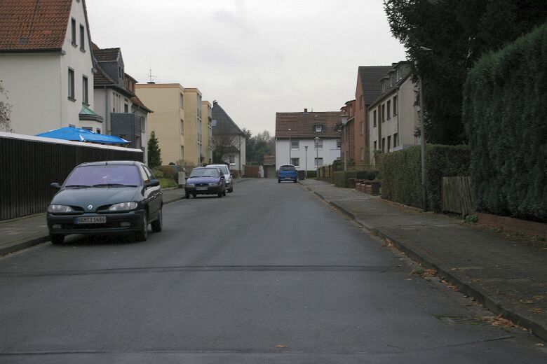 Uranusstraße von der Wilhelm-Liebknecht-Straße aus