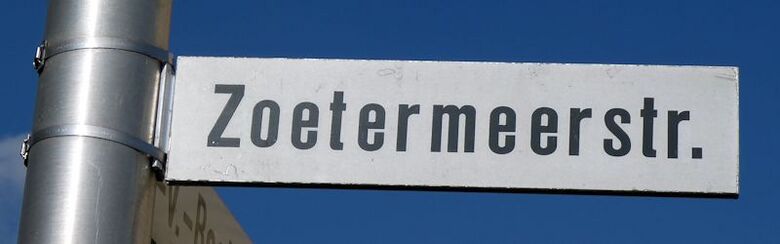 Straßenschild Zoetermeerstraße