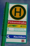 Haltestellenschild Finkenstraße