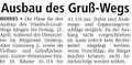 "Ausbau des Gruß-Wegs", Westfälischer Anzeiger, 13. April 2010