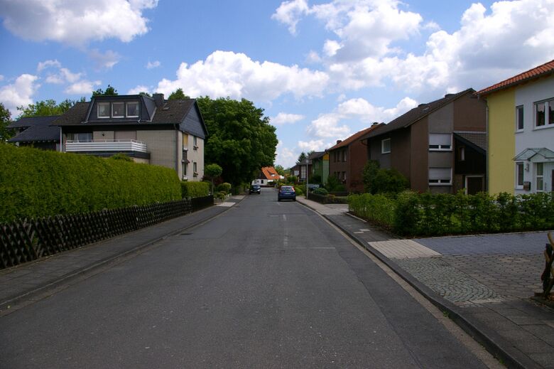 Dietrich-Bonhoeffer-Straße vom Unteren Heideweg aus