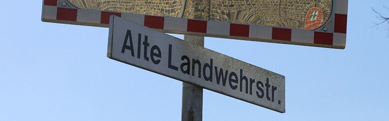 Straßenschild Alte Landwehrstraße