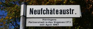 Straßenschild Neufchâteaustraße