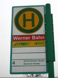 Haltestellenschild Werner Bahn