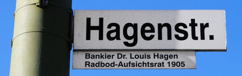 Straßenschild Hagenstraße