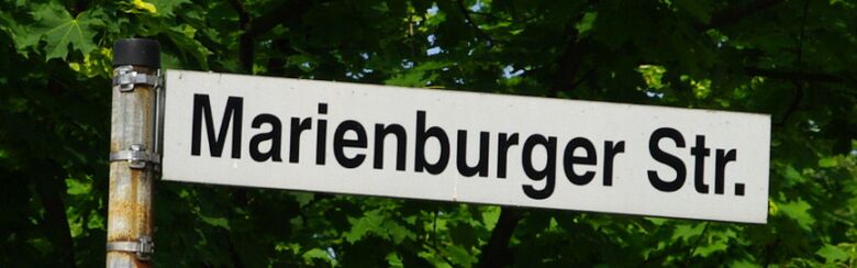 Straßenschild Marienburger Straße