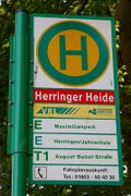 Haltestellenschild Herringer Heide