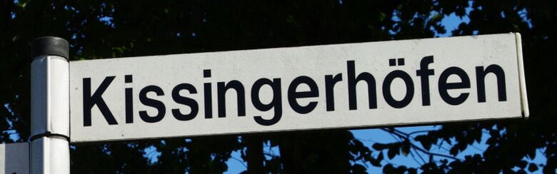 Straßenschild Kissingerhöfen