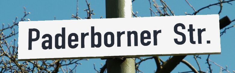 Straßenschild Paderborner Straße