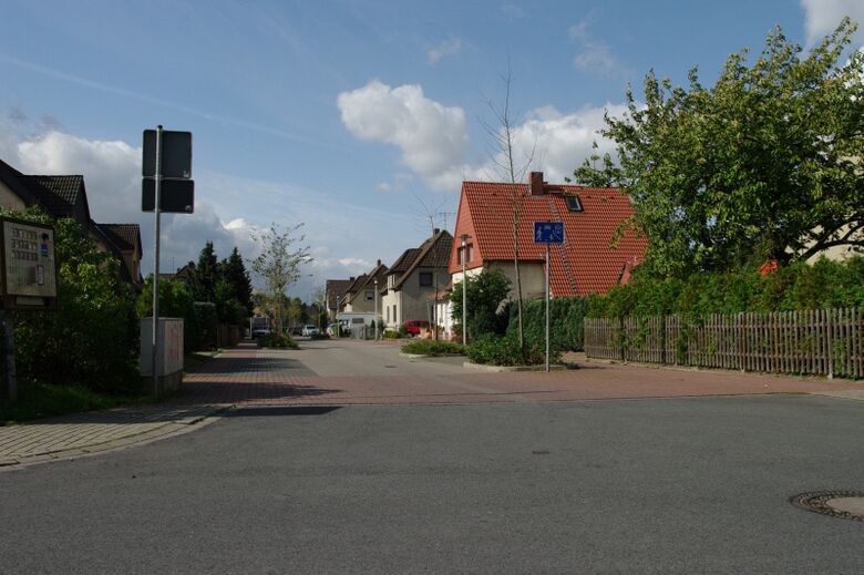 Industriestraße von der Mozartstraße aus