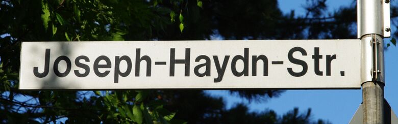 Straßenschild Joseph-Haydn-Straße