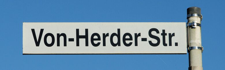 Straßenschild Von-Herder-Straße