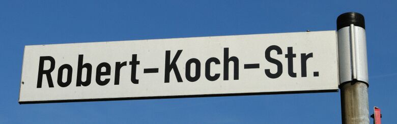 Straßenschild Robert-Koch-Straße
