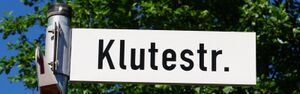 Straßenschild Klutestraße