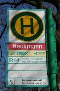 Haltestellenschild Heckmann