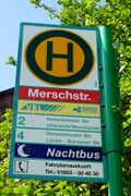 Haltestellenschild Merschstraße