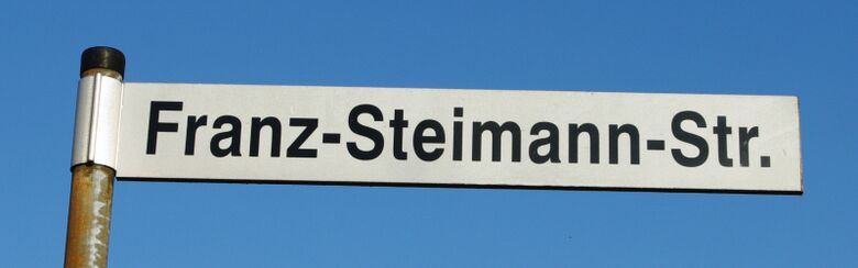 Straßenschild Franz-Steimann-Straße