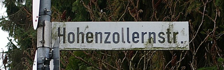 Straßenschild Hohenzollernstraße