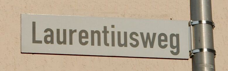 Straßenschild Laurentiusweg