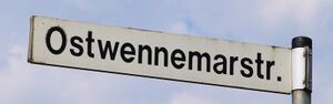 Straßenschild Ostwennemarstraße