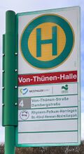 Haltestellenschild Von-Thünen-Halle