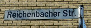 Straßenschild Reichenbacher Straße