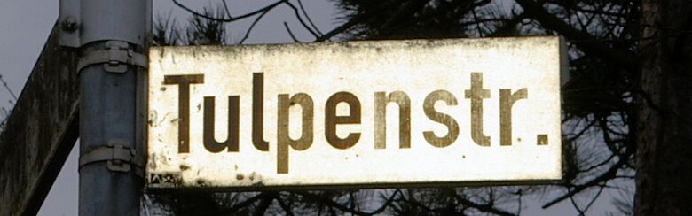 Straßenschild Tulpenstraße
