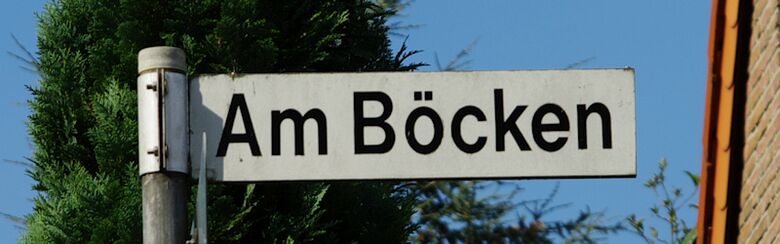 Straßenschild Am Böcken