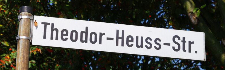 Straßenschild Theodor-Heuss-Straße