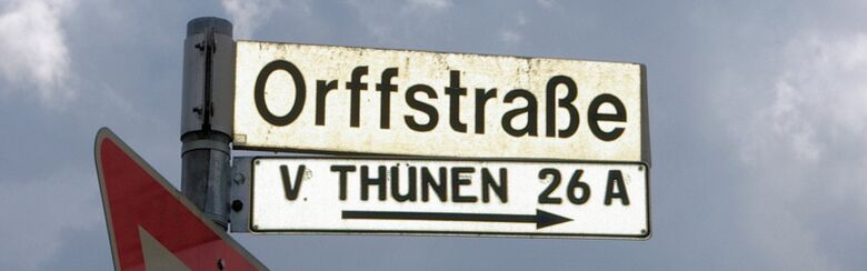 Straßenschild Orffstraße