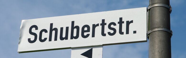 Straßenschild Schubertstraße