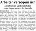 "Arbeiten verzögern sich", Westfälischer Anzeiger, 3. Dezember 2009