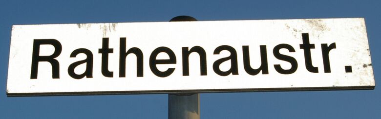 Straßenschild Rathenaustraße
