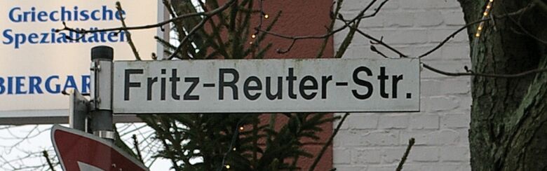 Straßenschild Fritz-Reuter-Straße