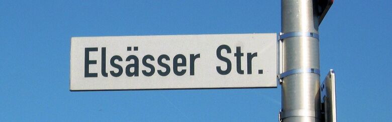 Straßenschild Elsässer Straße