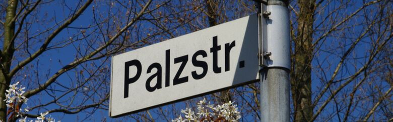 Straßenschild Palzstraße