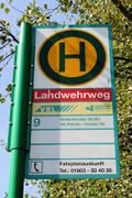 Haltestellenschild Landwehrweg